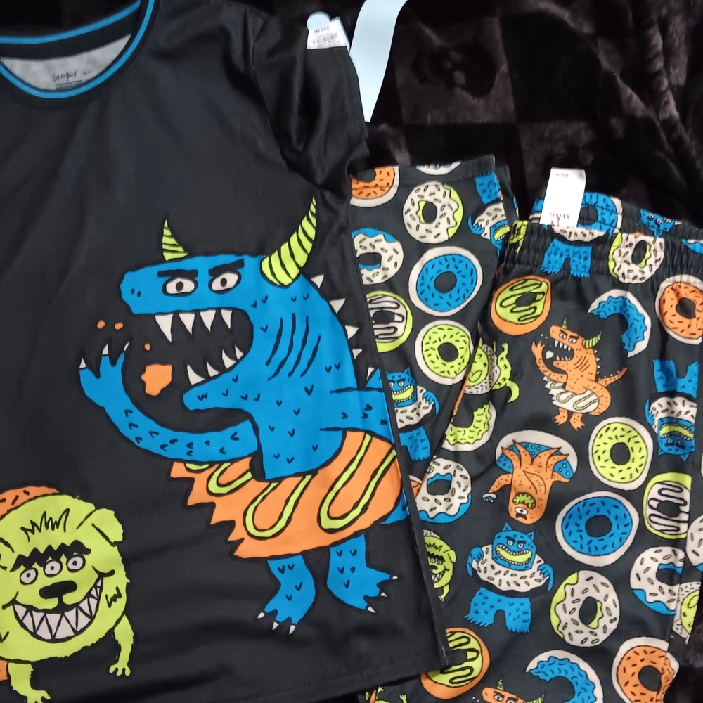 Pajamas with Playful Monster Design